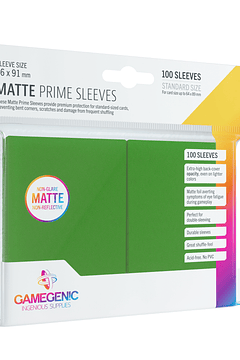GG BGG Sleeves Matte Prime Sleeves - Green (100) 66x91mm