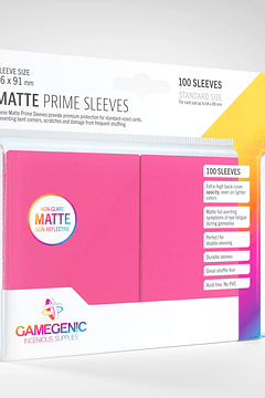 GG BGG Sleeves Matte Prime Sleeves - Pink 66x91mm (100) 