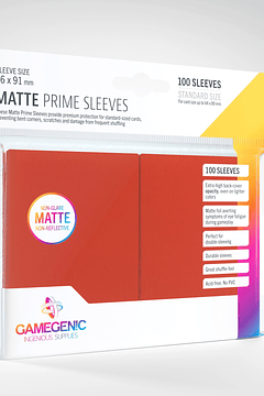 GG BGG Sleeves Matte Prime Sleeves - Red 66x91mm (100)