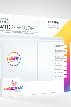 GG BGG Sleeves Matte Prime Sleeves - White 66x91mm (100)