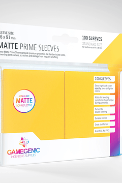 GG BGG Sleeves Matte Prime Sleeves - Yellow 66x91mm (100)