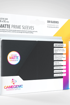 GG BGG Sleeves Matte Prime Sleeves - Black 66x91mm (100)