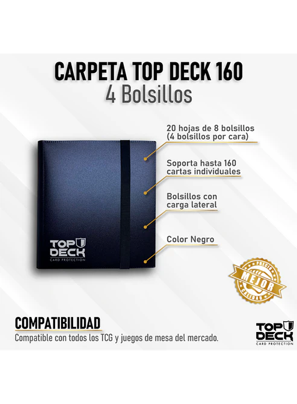 Carpeta Esencial | TOPDECK 160 Color Negro 