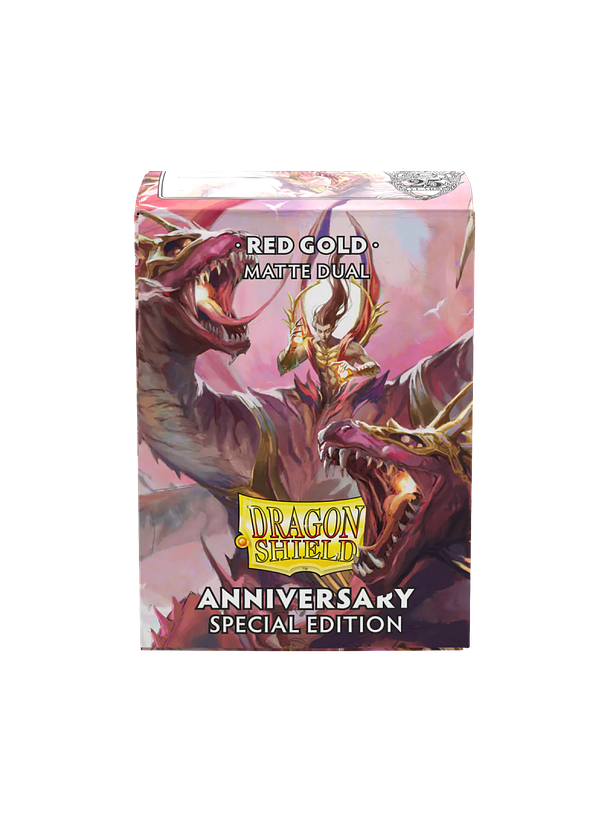 Sleeves Standar Size Matte Dual 100 -25th Special Edition Pomegranate/Gold 1