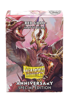 Sleeves Standar Size Matte Dual 100 -25th Special Edition Pomegranate/Gold