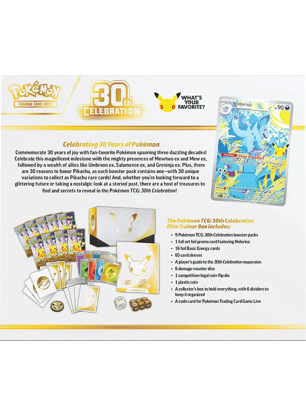 Pokémon TCG – 30th Celebration Elite Trainer Box (Inglés) 2