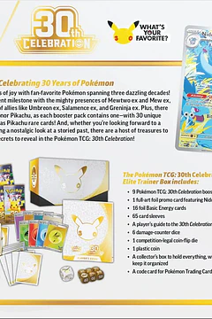 Pokémon TCG – 30th Celebration Elite Trainer Box (Inglés)