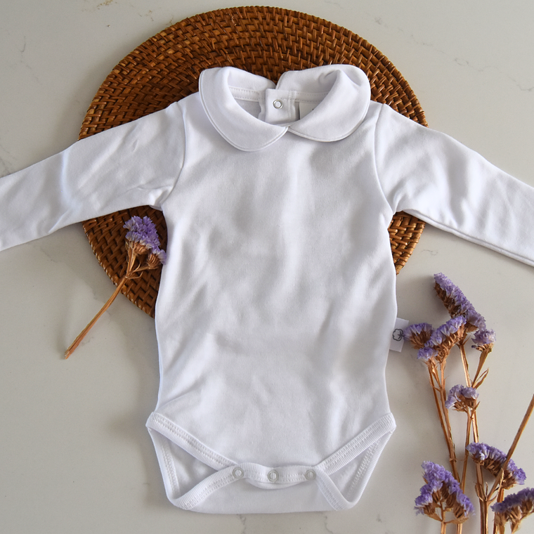 Body com gola cardado Unissexo - Branco 1