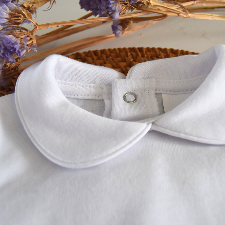 Body com gola cardado Unissexo - Branco 3