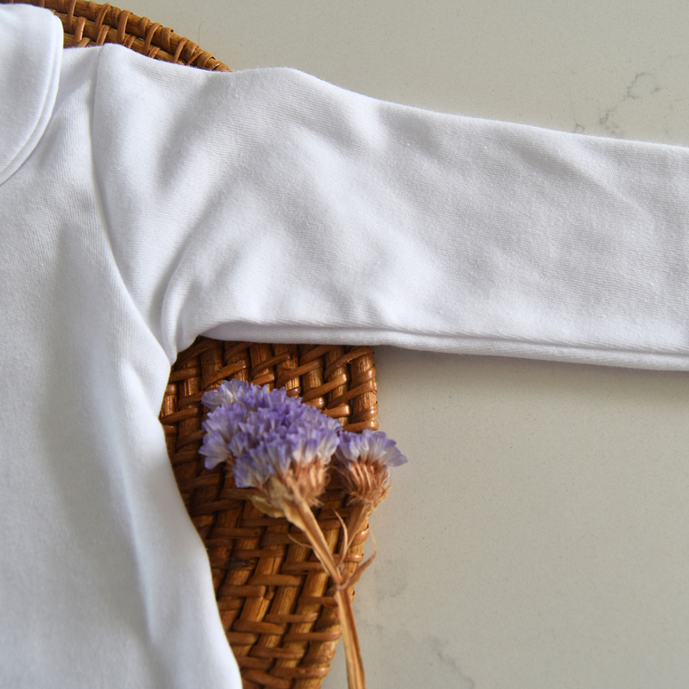 Body com gola cardado Unissexo - Branco 4