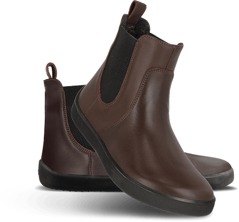 Botas de Mulher Barefoot - Entice Neo da Be Lenka - Castanhas com Sola preta