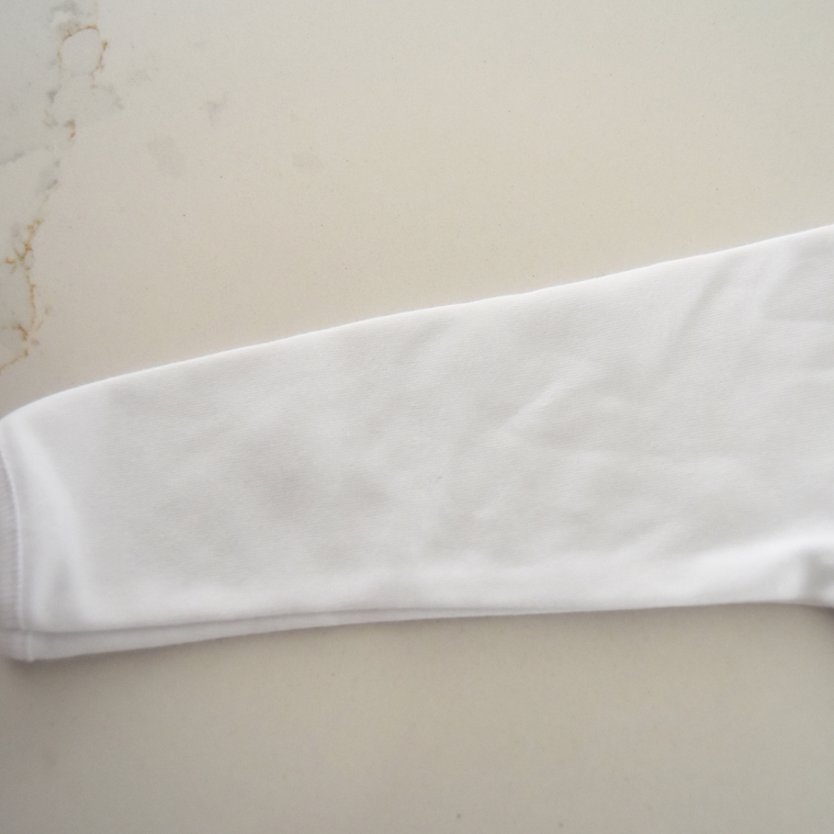 Body cardado branco para bebé com gola de folho bordado - 100% Algodão orgânico 2