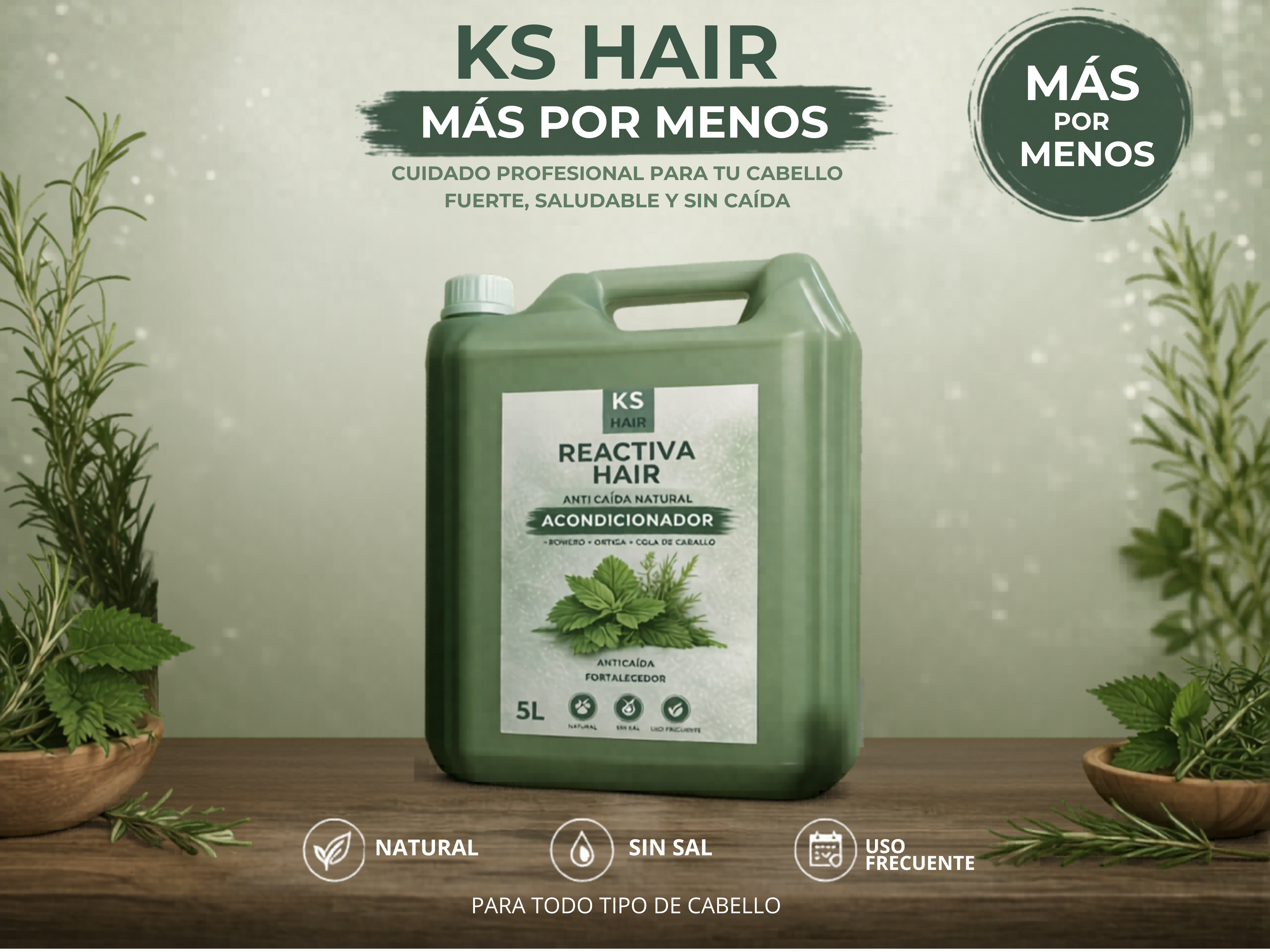 Bidón 5L Acondicionador Anti Caída  1