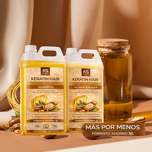 Kit Familiar 2 Bidones 5L Keratina Argán  para los     ( Cabellos tinturados o Procesados )