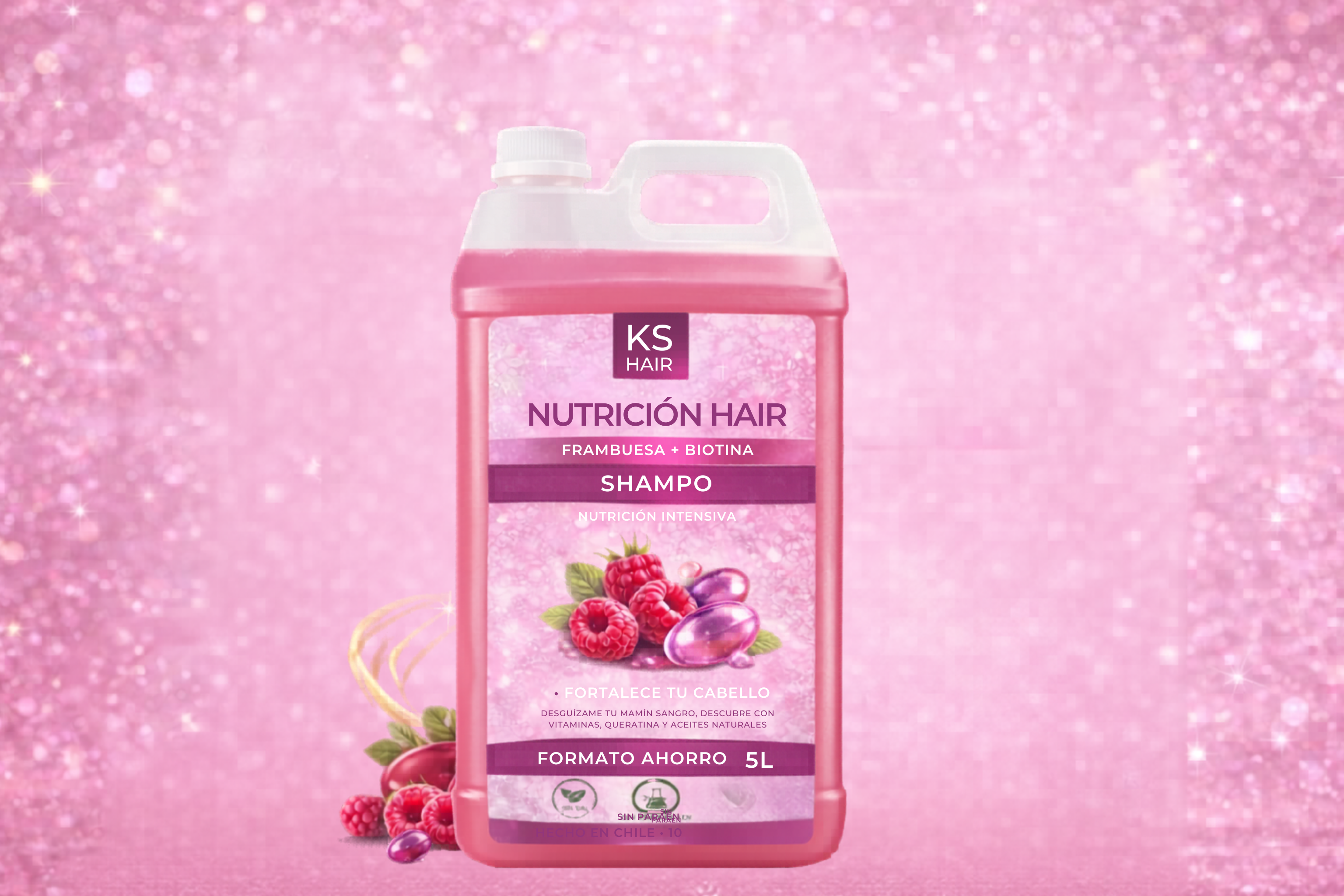 Shampoo Frambuesa Biotina 5L  1