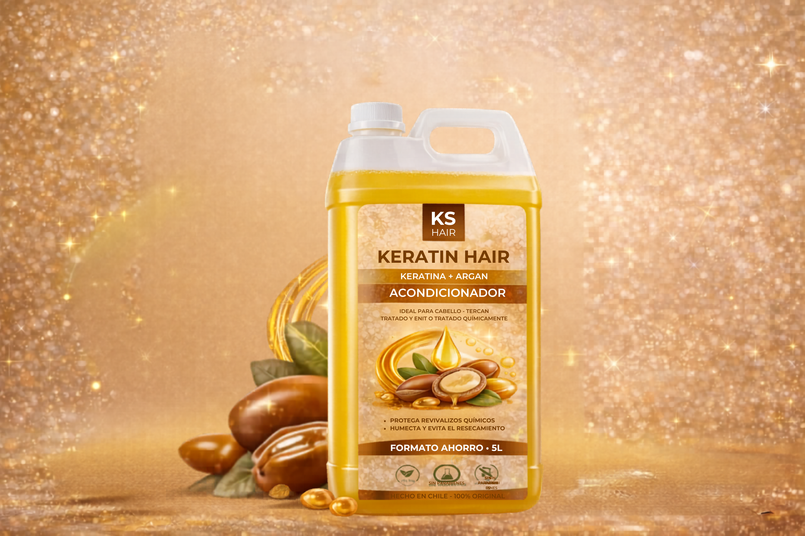 Acondicionador Keratina Argán Tinturados 5L  1