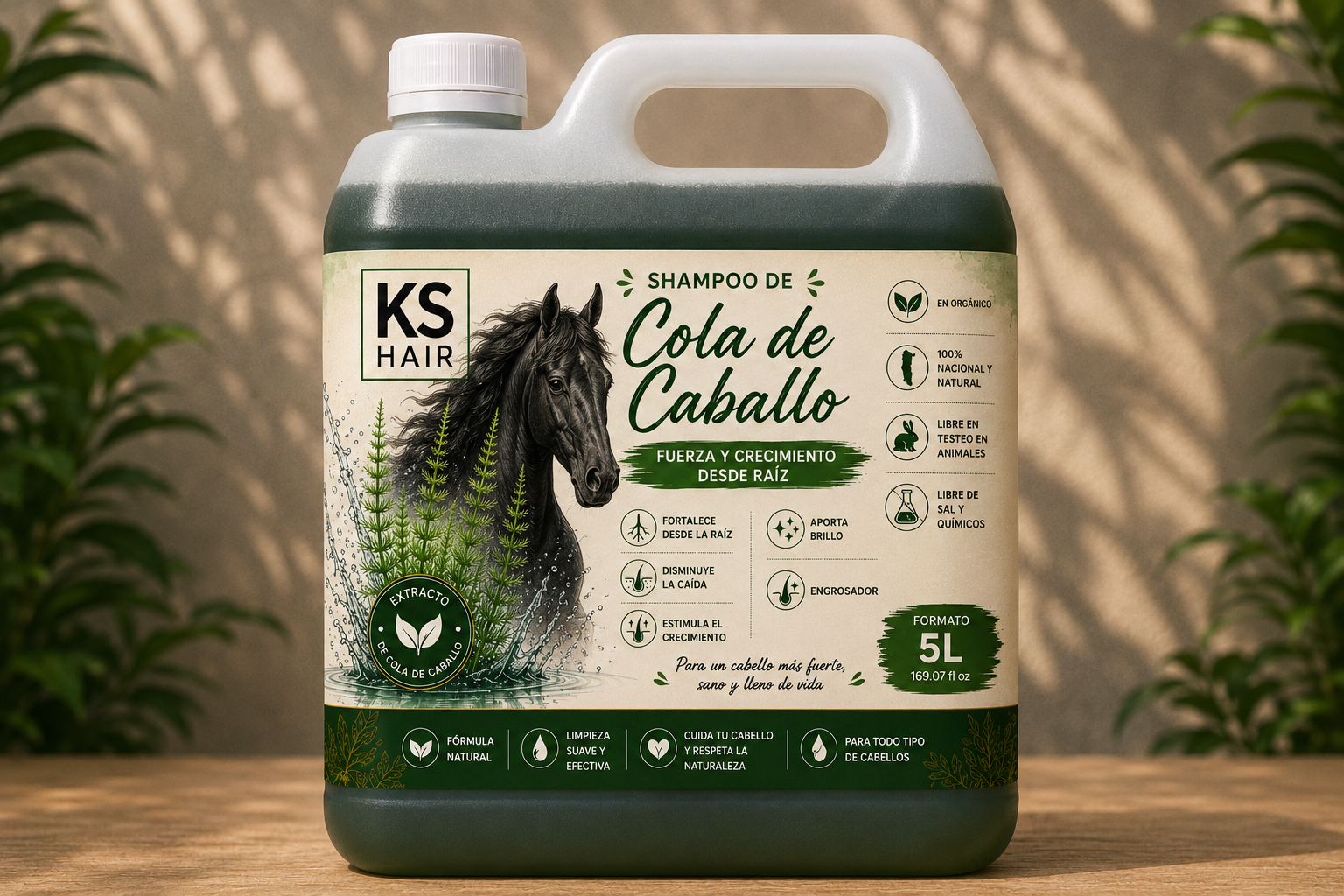  Shampoo Anti Caída y Crecimiento Cola caballo 5L 1