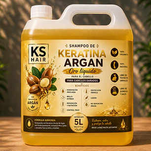Shampoo Keratina Argán  Reparación Intensa  5L 