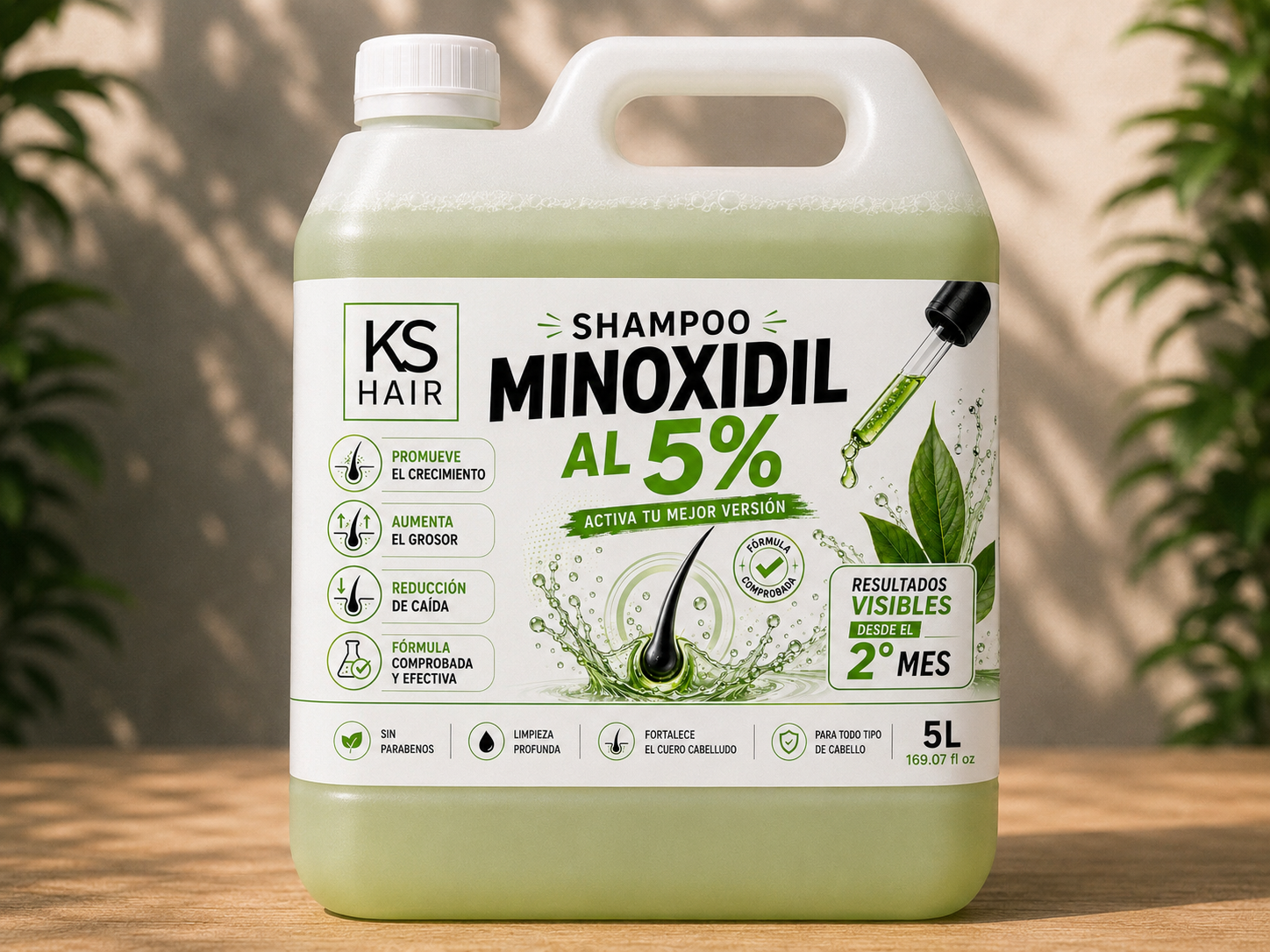 Shampoo Minoxidil Recuperación Capilar Todo tipo cabello 5L  1