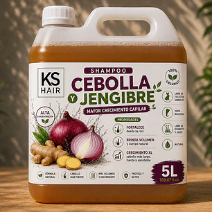 Shampoo Cebolla Jengibre Crecimiento XXL 5L