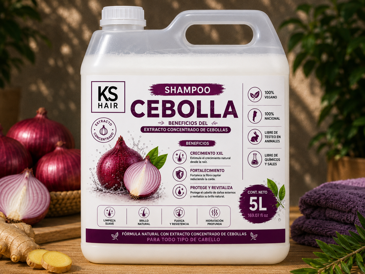 Shampoo Cebolla Crecimiento XXL 5L 1