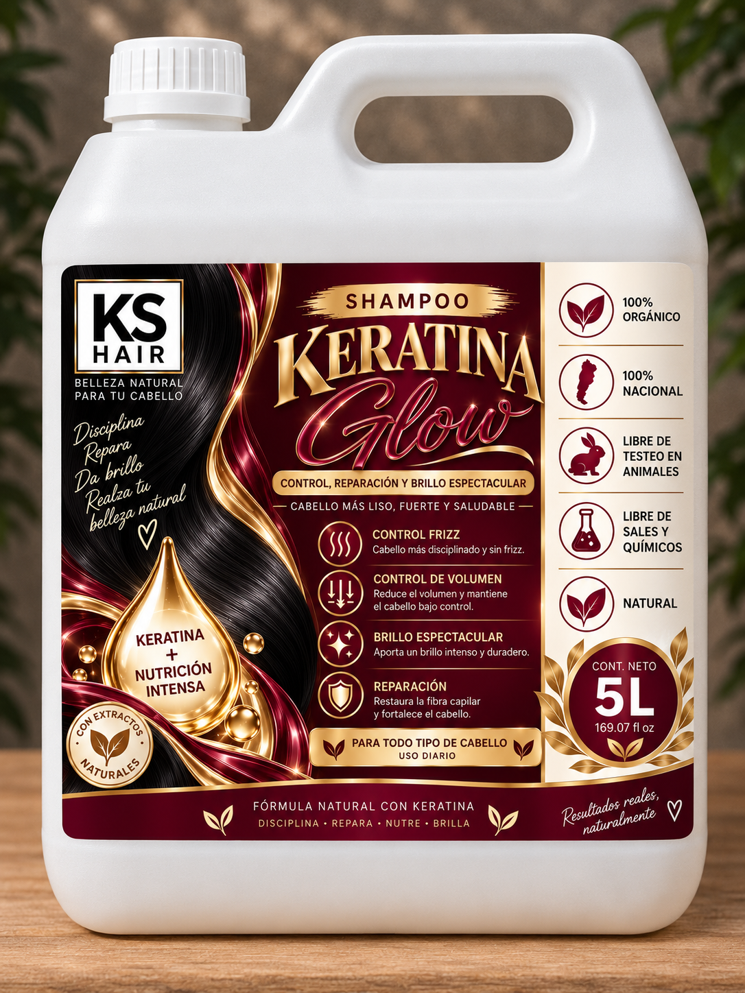 Shampoo Keratina Glow 5L  1