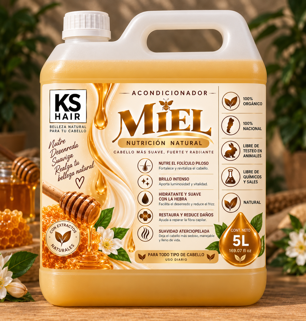 Acondicionador Miel Nutrición Hidratación 5L 1