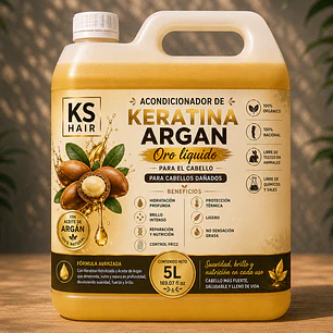 Acondicionador Keratina Argán Reparación Intensa 5L