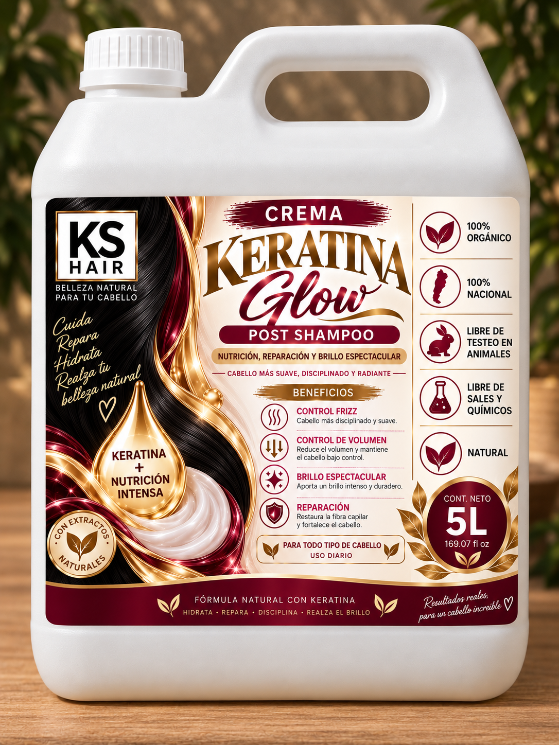 Keratina Glow Post Shampoo 5L  1