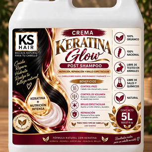 Keratina Glow Post Shampoo 5L 