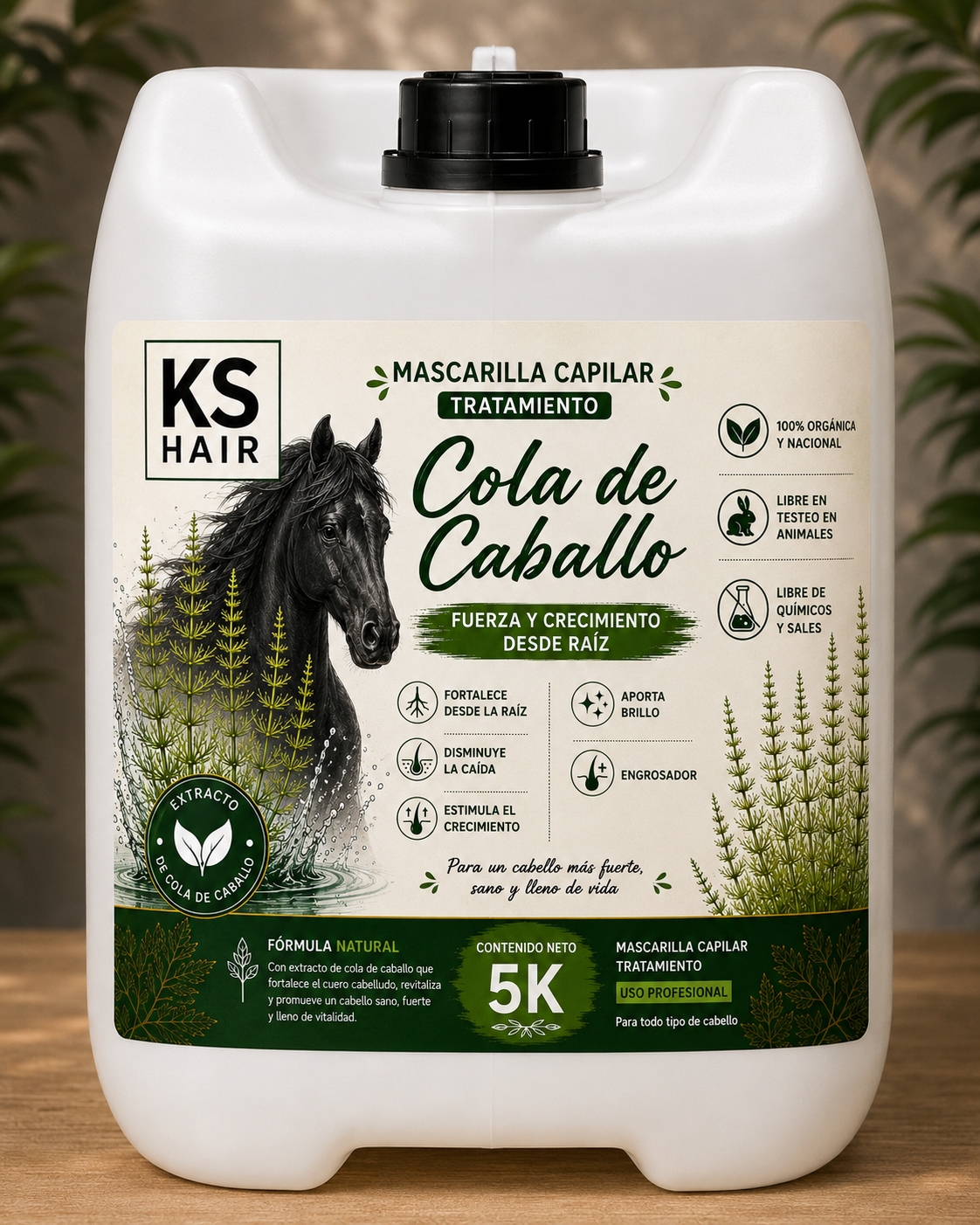 Mascarilla Tratamiento Anti caída Crecimiento Cola caballo 5K 1