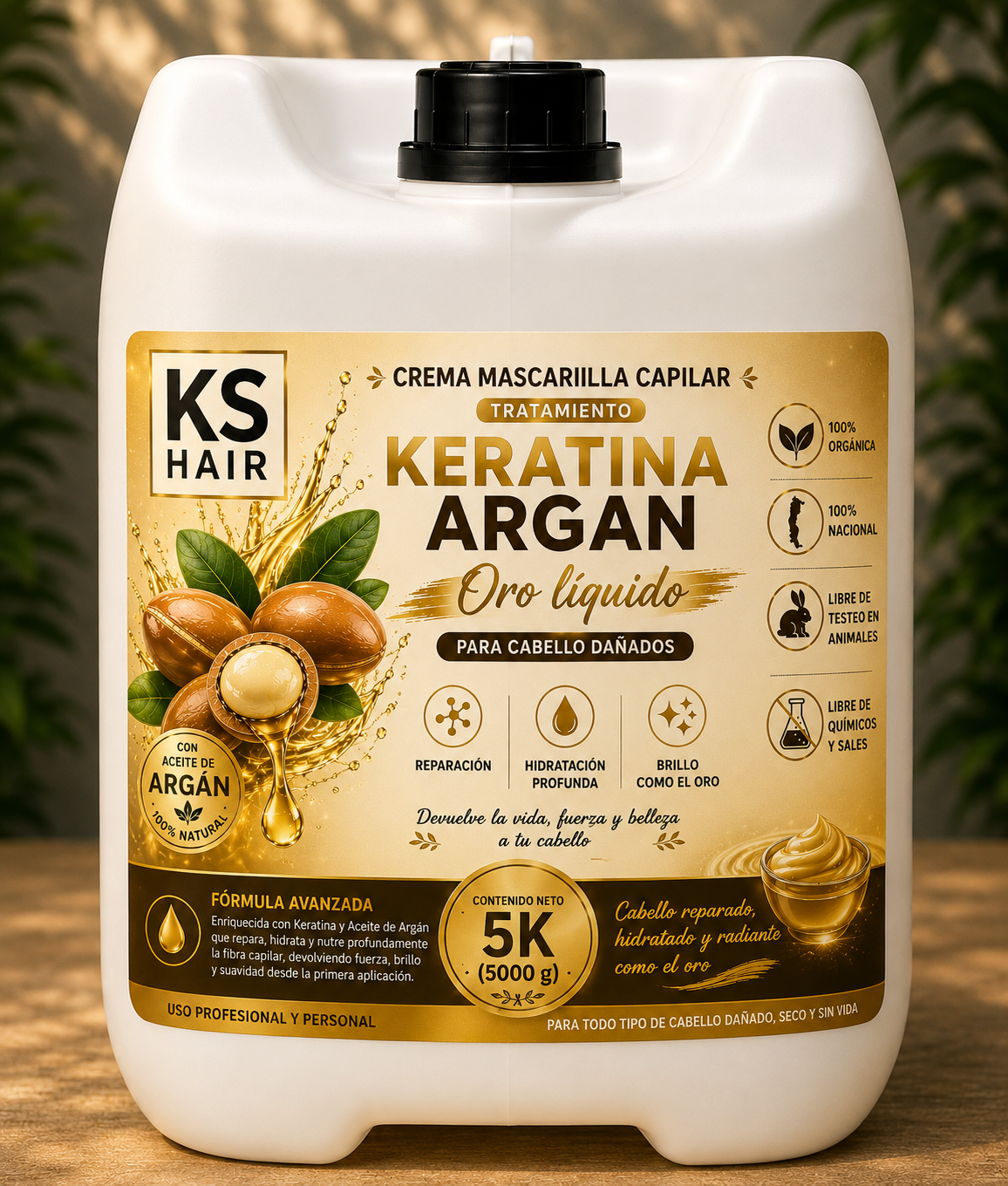 Mascarilla Tratamiento Keratina Argán Reparación 5K 1