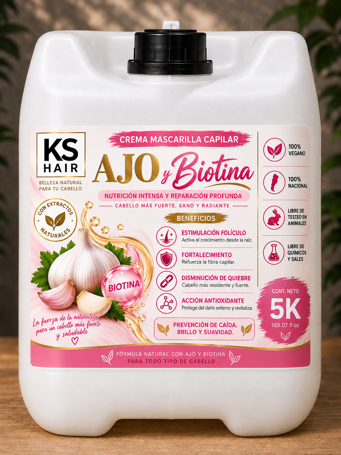 Mascarilla Tratamiento Prevención Ajo Biotina 5K 1