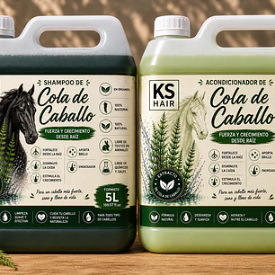2 Bidones Cola de Caballo Anti Caída 5L