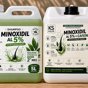 2 Bidones Minoxidil  Recuperación Capilar Todo tipo cabello 5L