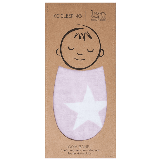 Swaddle bambú rosa