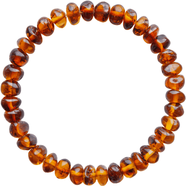 Pulsera de ámbar adulto Cognac pulido