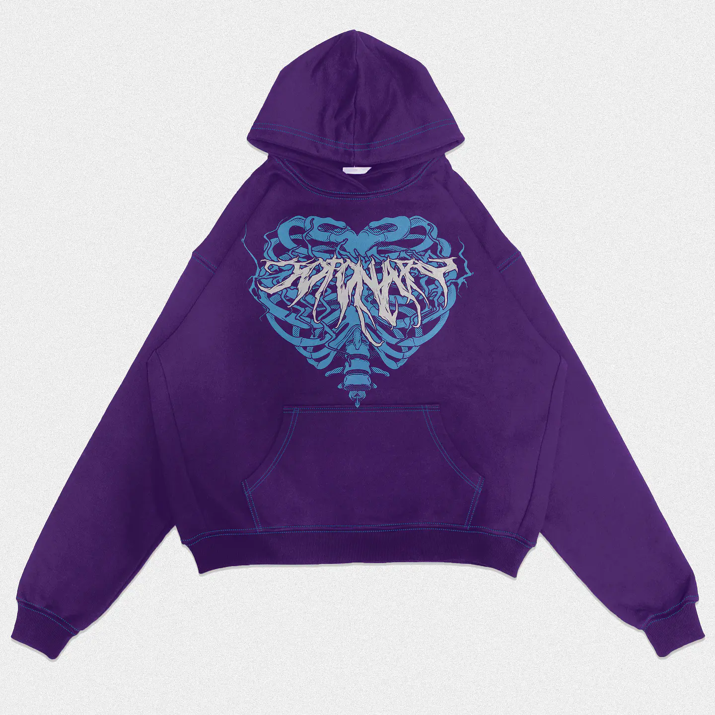 Hoodie Oversize Skeleton Logo 1