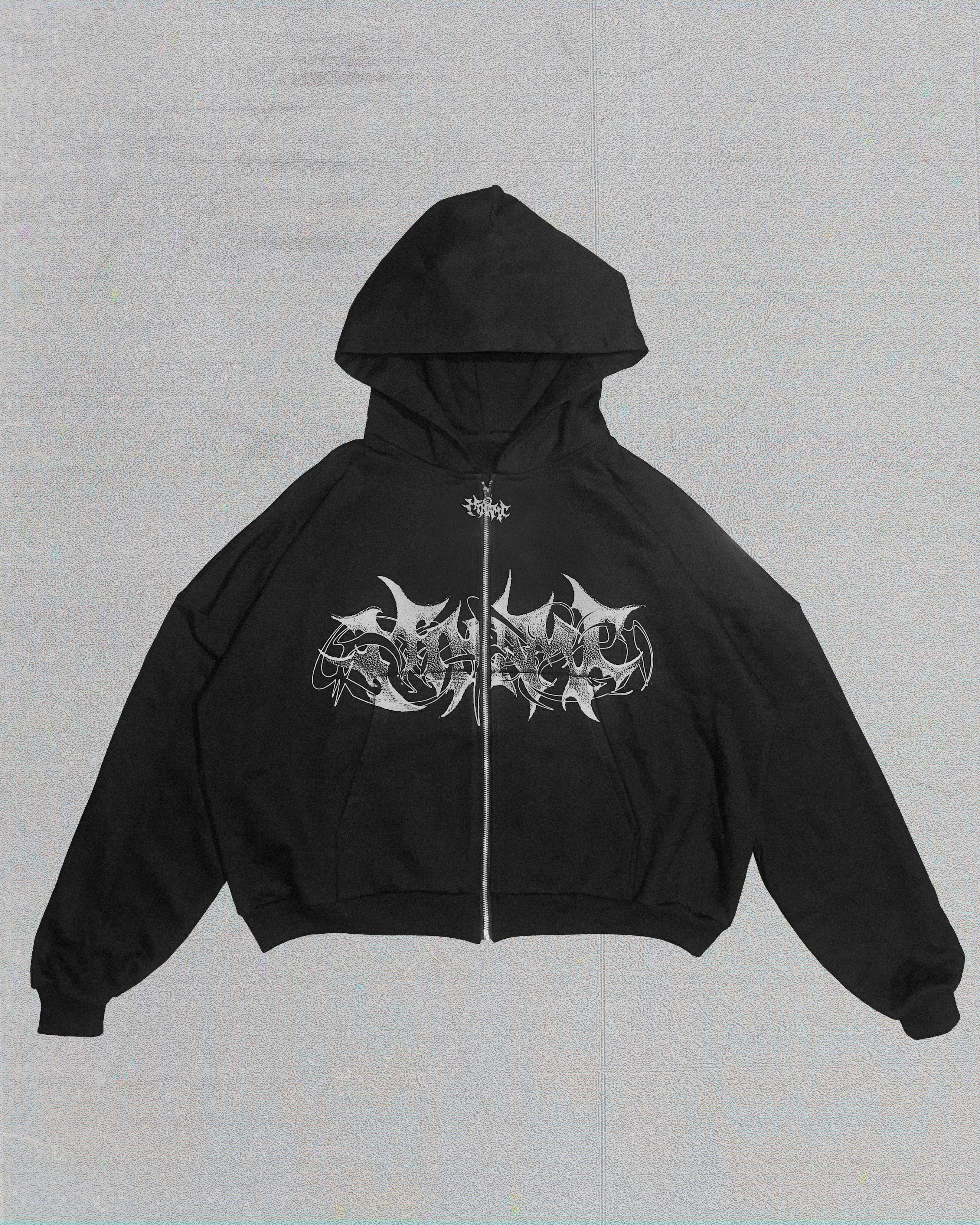 Hoodie BoxyFit zip up Logo 003