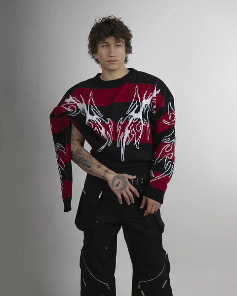  Sweater Lined Tribal Red Bullet