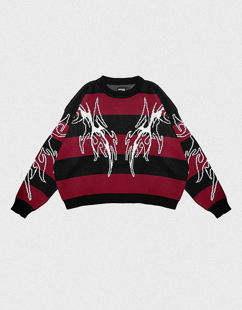  Sweater Lined Tribal Red Bullet