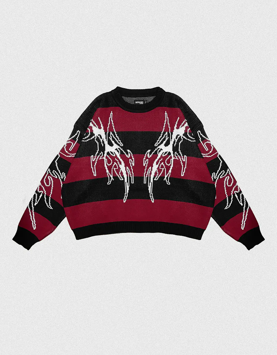  Sweater Lined Tribal Red Bullet 1