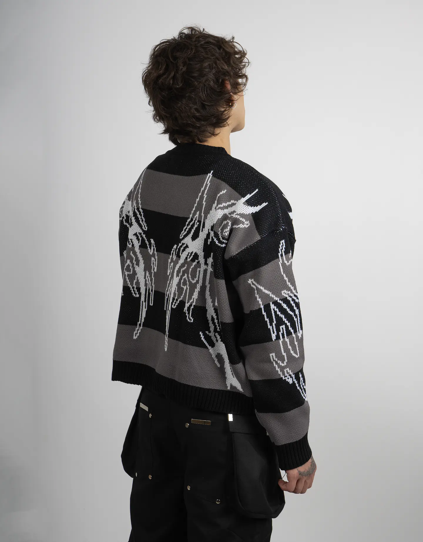 Sweater Lined Tribal Dark Grey 2