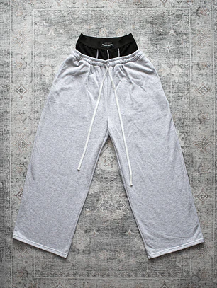 SWEATPANTS 2 WAISTBAND GREY