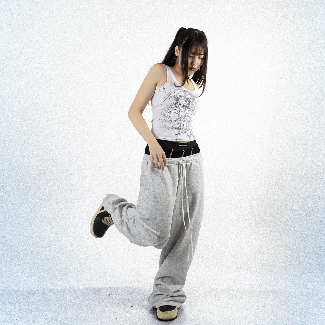 SWEATPANTS 2 WAISTBAND GREY 2