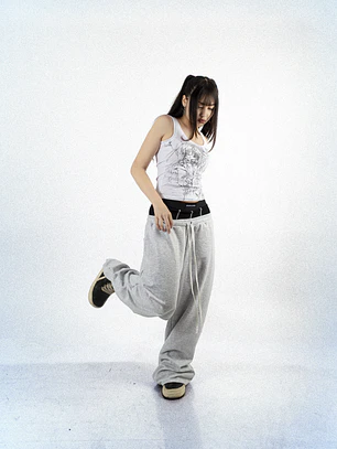 SWEATPANTS 2 WAISTBAND GREY