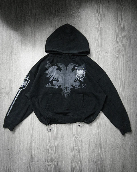 Hoodie BoxyFit CROP Reichsadler 