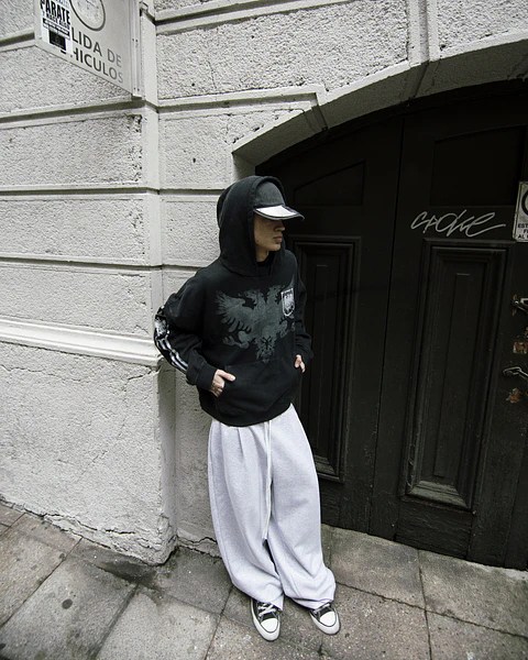 Hoodie BoxyFit CROP Reichsadler 