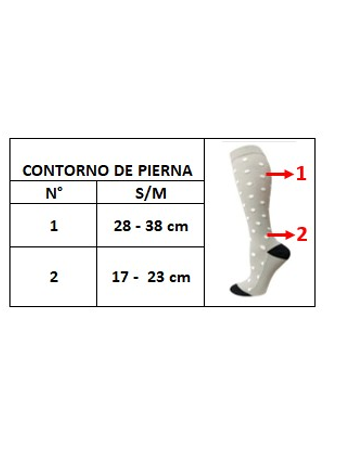 Media de compresión de 15 - 20 mmhg talla S/M 4