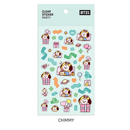 BT21 CLEAR STICKER PARTY [CHIMMY]